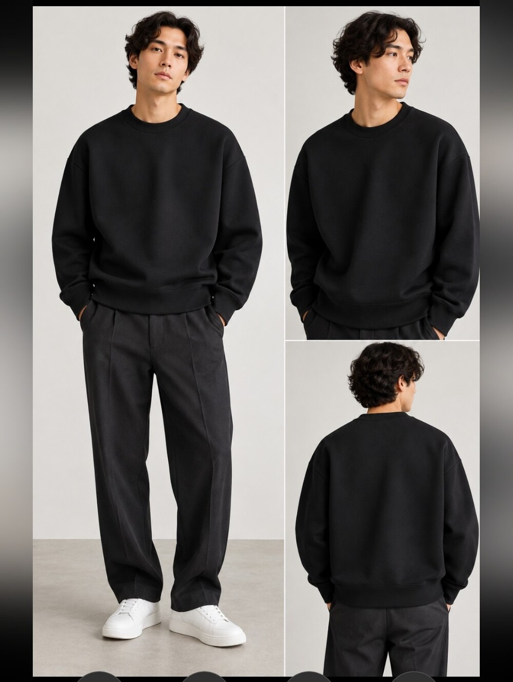 UNIQLO +J Jil Sander Men's XS Black Dry Sweatshirt 445160 Crewneck